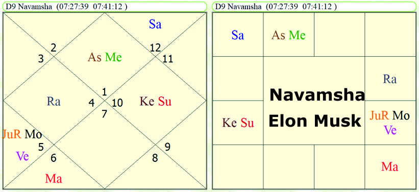 Navamsha Elon Musk 